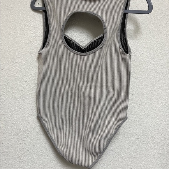 Zara Beige Ribbed Bodysuit - Picture 3 of 3